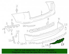 Rear bumper lip plug for towbar Chevrolet Equinox 22-24 structure
