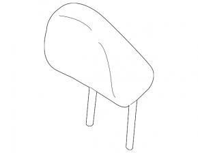 Headrest front left Infiniti Q50 14-20 leather gray