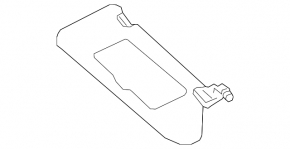Right visor Nissan Maxima A36 16- gray, without hook, without plug