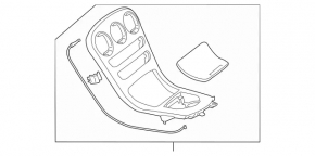 Mercedes C-class W205 15-16 center console trim in light wood