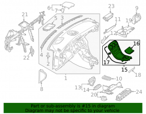 Mercedes C-class W205 15-16 center console trim in light wood