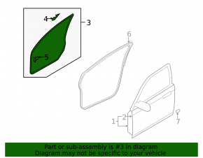 Front left door seal Mazda CX-7 06-09