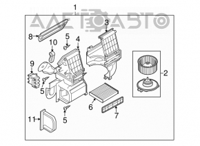 Mazda CX-7 heater fan motor