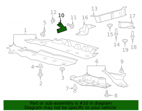 Mudguard threshold rear right Ford Edge 15-
