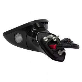 Left side mirror assembly for Ford Fusion mk5 13-20, 14 pins, BSM, auto-dimming, turn signal, heating, backlight, graphite