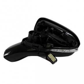 Left side mirror assembly for Ford Fusion mk5 13-20, 14 pins, BSM, auto-dimming, turn signal, heating, backlight, graphite
