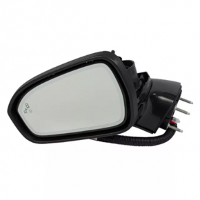 Left side mirror assembly for Ford Fusion mk5 13-20, 14 pins, BSM, auto-dimming, turn signal, heating, backlight, graphite