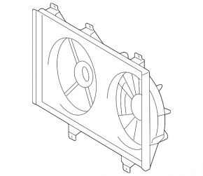 Diffuser radiator shroud assembly Lexus ES350 13-18 TYC