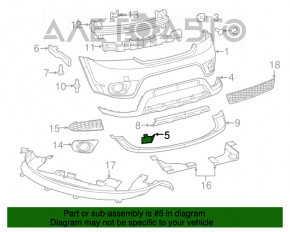Dodge Journey 11 Front Bumper Tow Hook Cap - Scratch