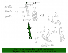 Shock absorber strut assembly front left Lexus IS250 IS300 IS350 06-13 RWD