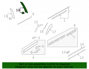 Door trim side rear left Audi Q7 4L 10-15 front