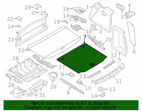 Trunk floor BMW X3 G01 18-21 without guides