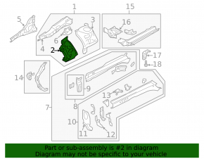 Subaru Forester 14-18 SJ right fender apron outer panel