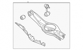 Lower control arm under spring rear left Hyundai Sonata 20-23