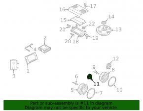 Front left door tweeter VW Tiguan 18-24