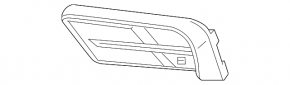 Lower grille of the front bumper left VW Tiguan 18-21 black gloss for parking sensors, R-Line