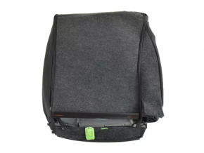 Right rear seat back for Nissan Leaf 13-12, black leather, dents, broken leather