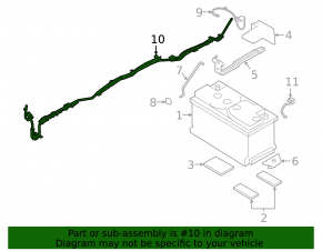 Positive battery cable through the entire body of BMW 3 G20 19-