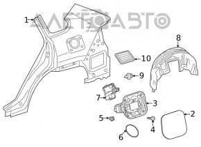 Quarter wing rear right Toyota Venza 21-24 on the body, red