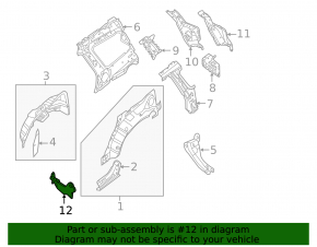 Rear left mudguard Nissan Pathfinder 13-20 dented