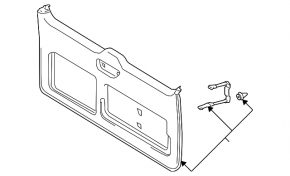 Lower trunk door trim for Lexus GX470 03-09, gray