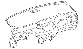 Torpedo front panel without AIRBAG Nissan Leaf 18-19 black
