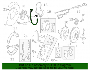 Brake hose rear left Audi Q7 4L 10-15