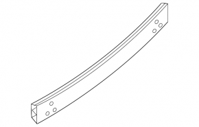 Rear bumper reinforcement Nissan Altima 13-18 iron rusty