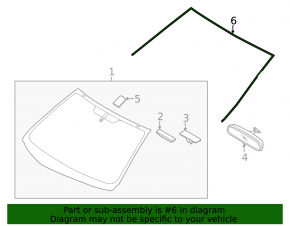 Upper windshield molding Hyundai Elantra UD 11-16
