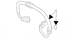 Toyota Prius 2009 condenser-compressor air conditioning hose