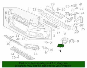 Right headlight washer cap for Audi A5 13-16