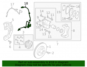 ABS sensor front left Hyundai Tucson 16-21