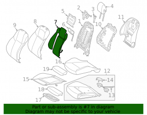 Heated driver's backrest for Mercedes GLC 16-22