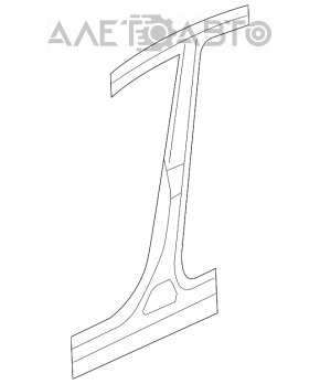 Body pillar central left Mazda3 03-08 white