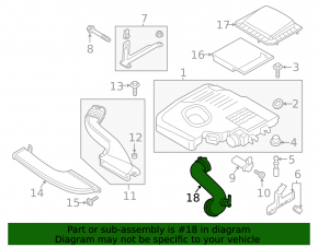 Air duct for Ford C-max MK2 13-18 manifold