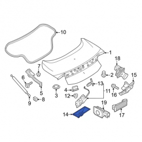 Lincoln MKZ 13-20 Trunk Lid Lock Trim