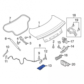 Lincoln MKZ 13-20 Trunk Lid Lock Trim