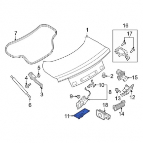 Lincoln MKZ 13-20 Trunk Lid Lock Trim