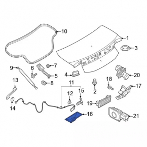Lincoln MKZ 13-20 Trunk Lid Lock Trim