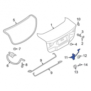 Lincoln MKZ 13-20 Trunk Lid Lock