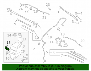 Mazda6 03-08 Windscreen Washer Motor