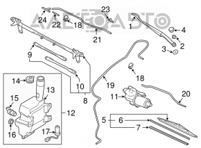 Mazda6 03-08 Windscreen Washer Motor