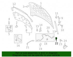 Ford Fusion mk5 18-20 interior hood release handle, without plug