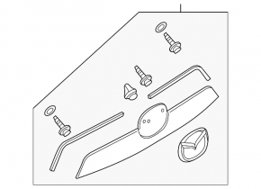 Trunk door molding Mazda CX-5 13-16