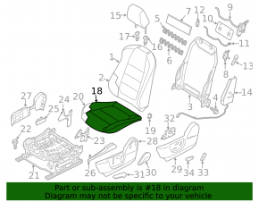Mazda CX-5 13-15 driver's seat without airbag, black cloth