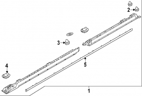 Right door sill trim with seal for Mazda CX-90 24-26