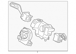 Steering column switch assembly Ford Bronco Sport 21-25 for heated steering wheel without rain sensor