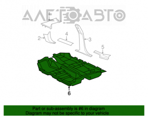 Floor covering Chrysler 200 11-14 black