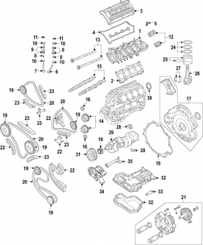 Right small timing chain tensioner for Audi Q7 4L 10-15 4.2T