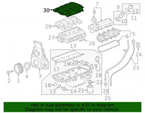 Chevrolet Camaro 16-23 6.2 Engine Overlay on Manifold